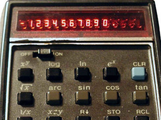 Calculator with LED display